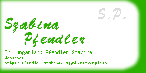 szabina pfendler business card